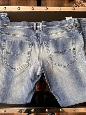 Diesel Men's Light Blue Slim Straight Jeans